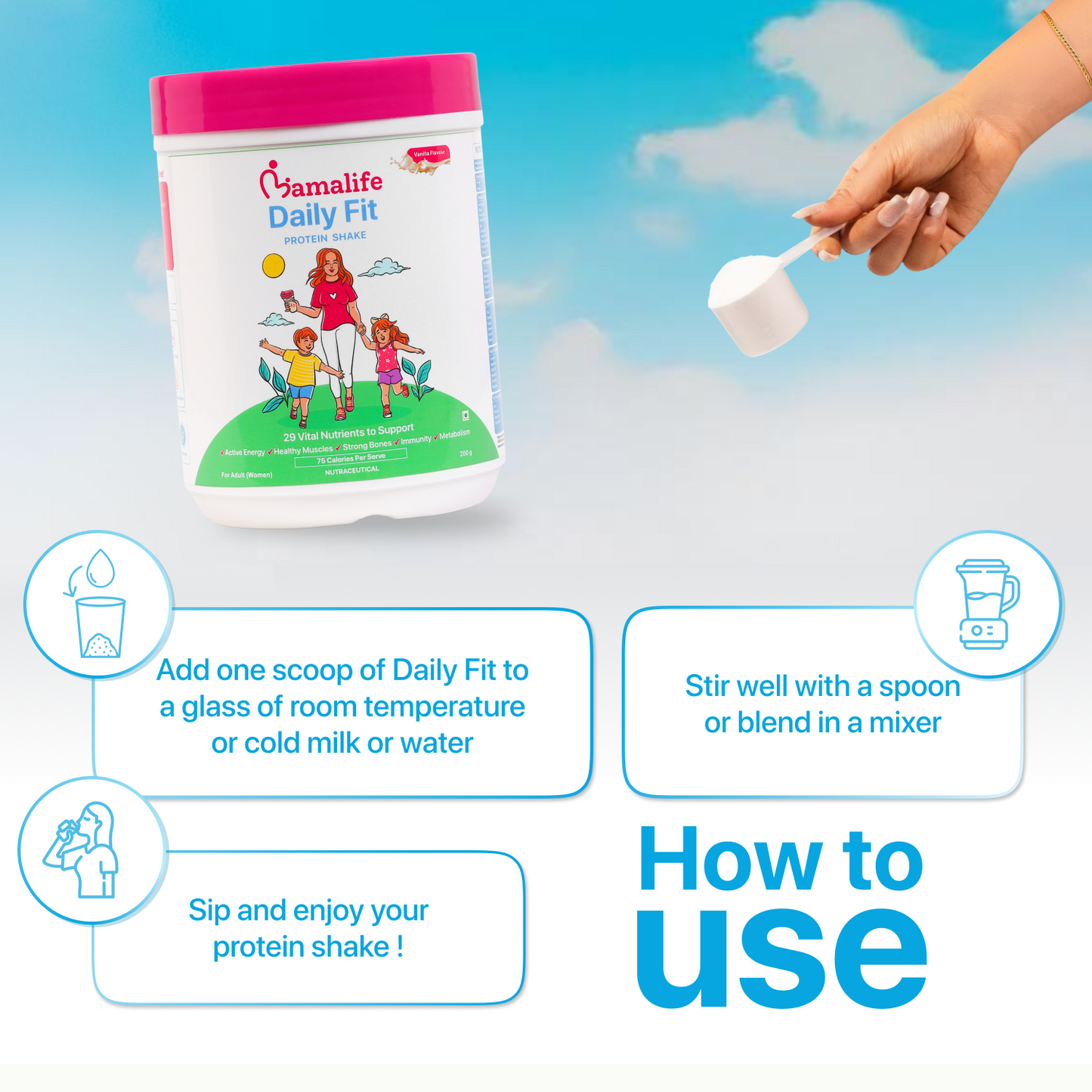 Daily Fit Protein Shake (Weight Loss + Stronger Bones/Muscles)