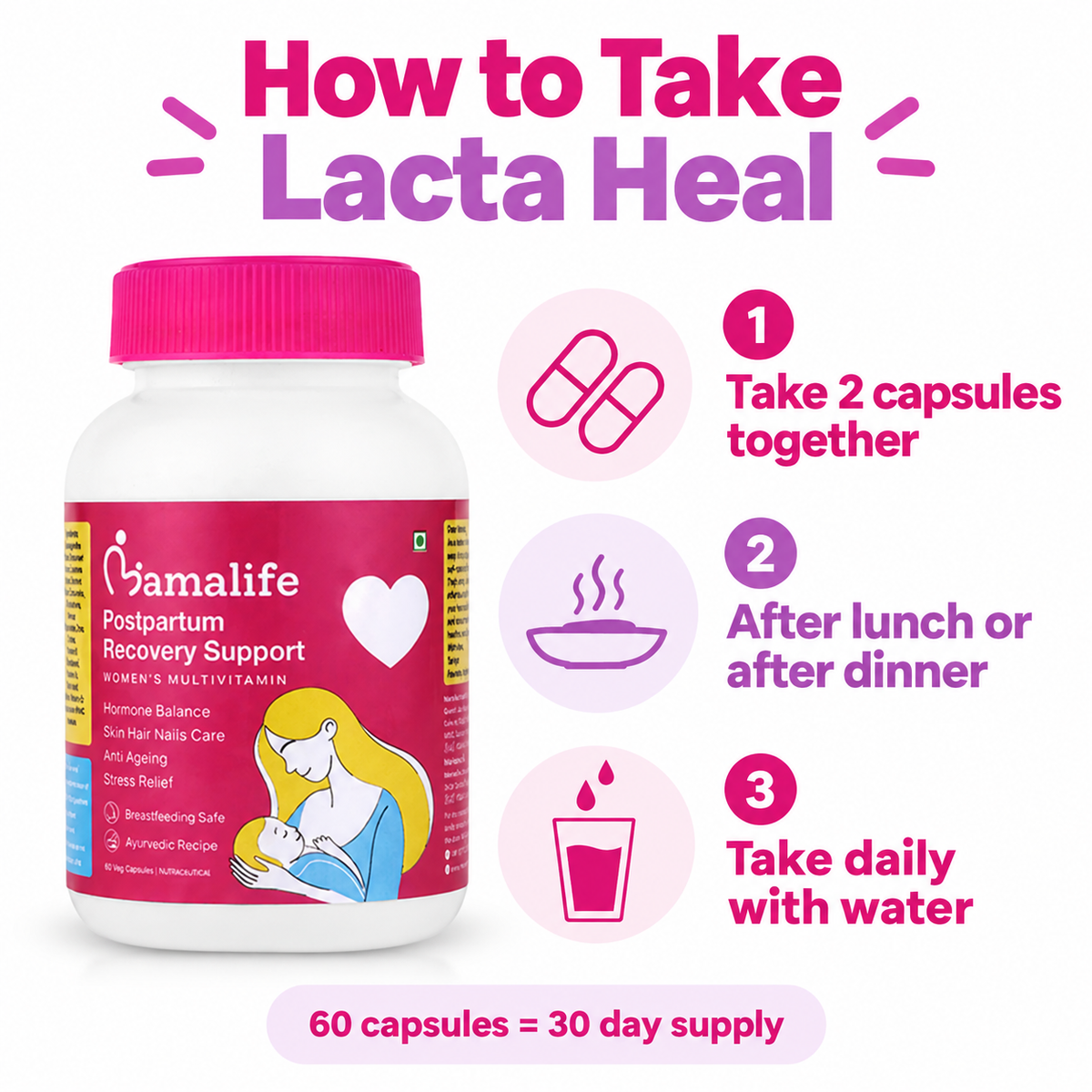 Lacta Heal Ayurvedic Multivitamin for Postpartum Recovery
