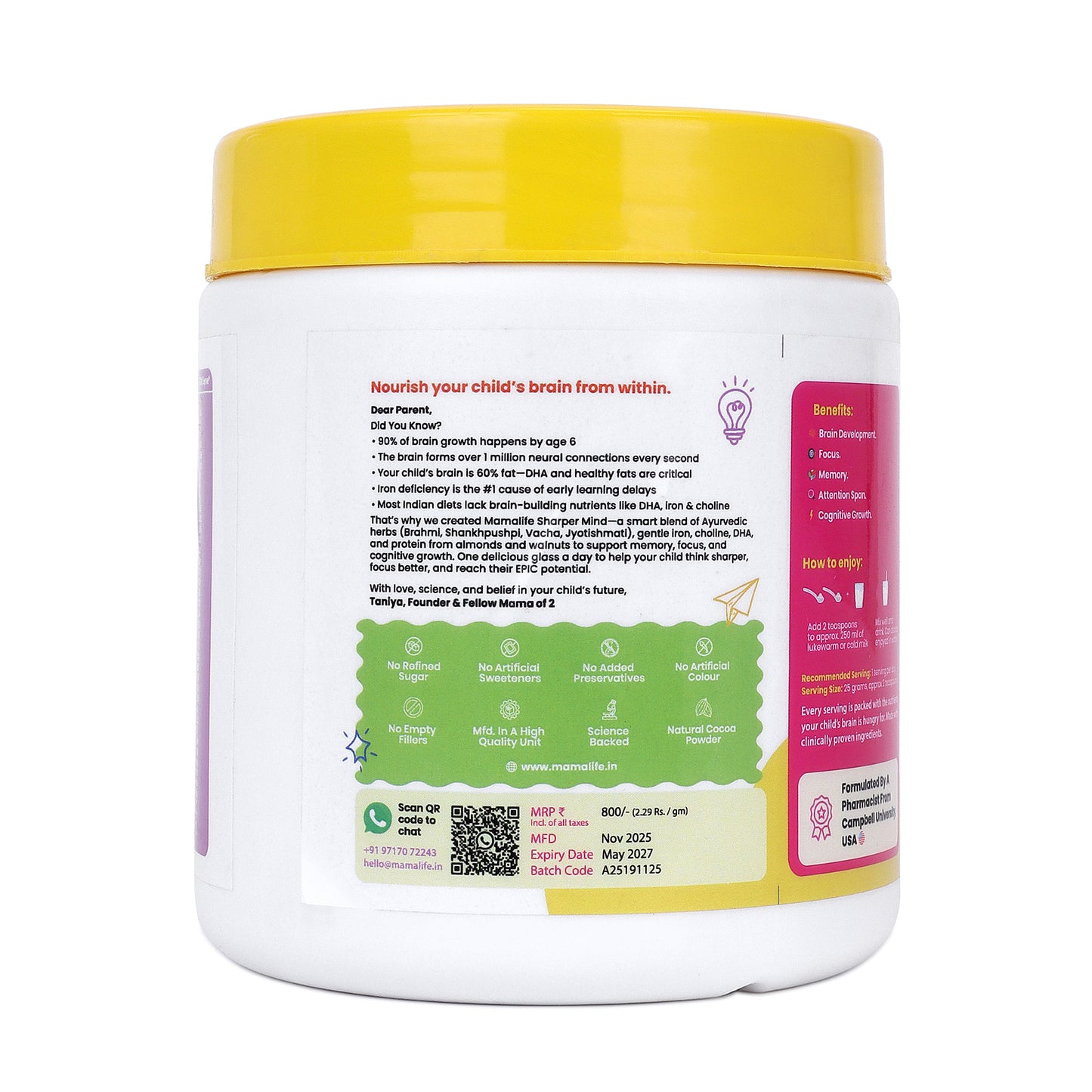 Sharper Mind Kids Milk Mix (2-6 Years)