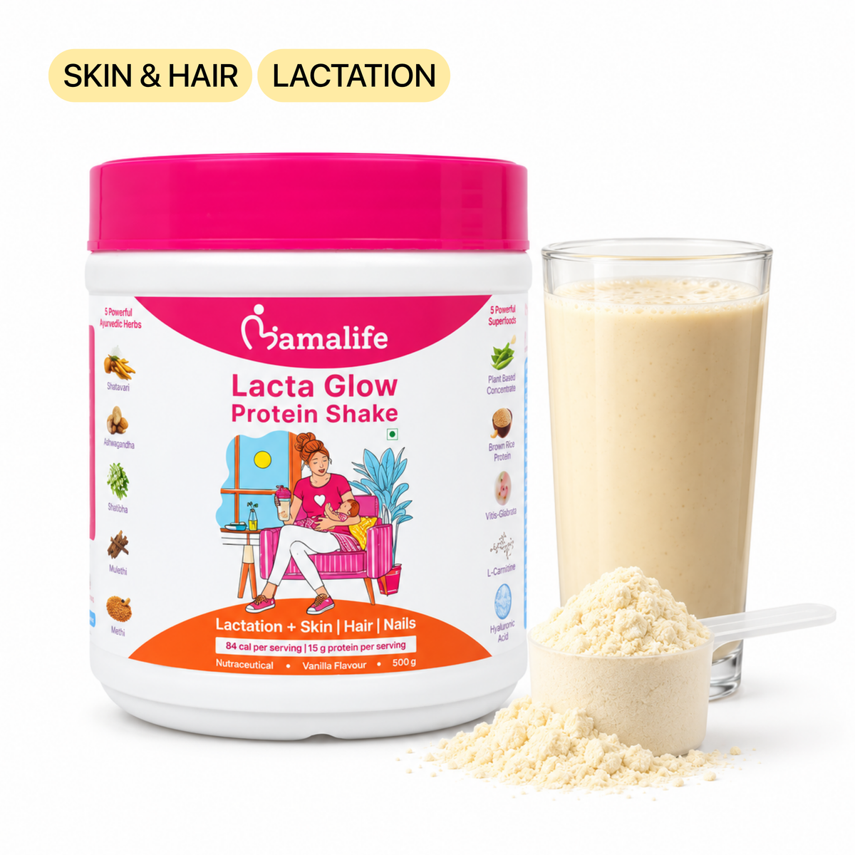 Lacta Glow Protein Shake (Stretchmark Healing + Better Lactation)