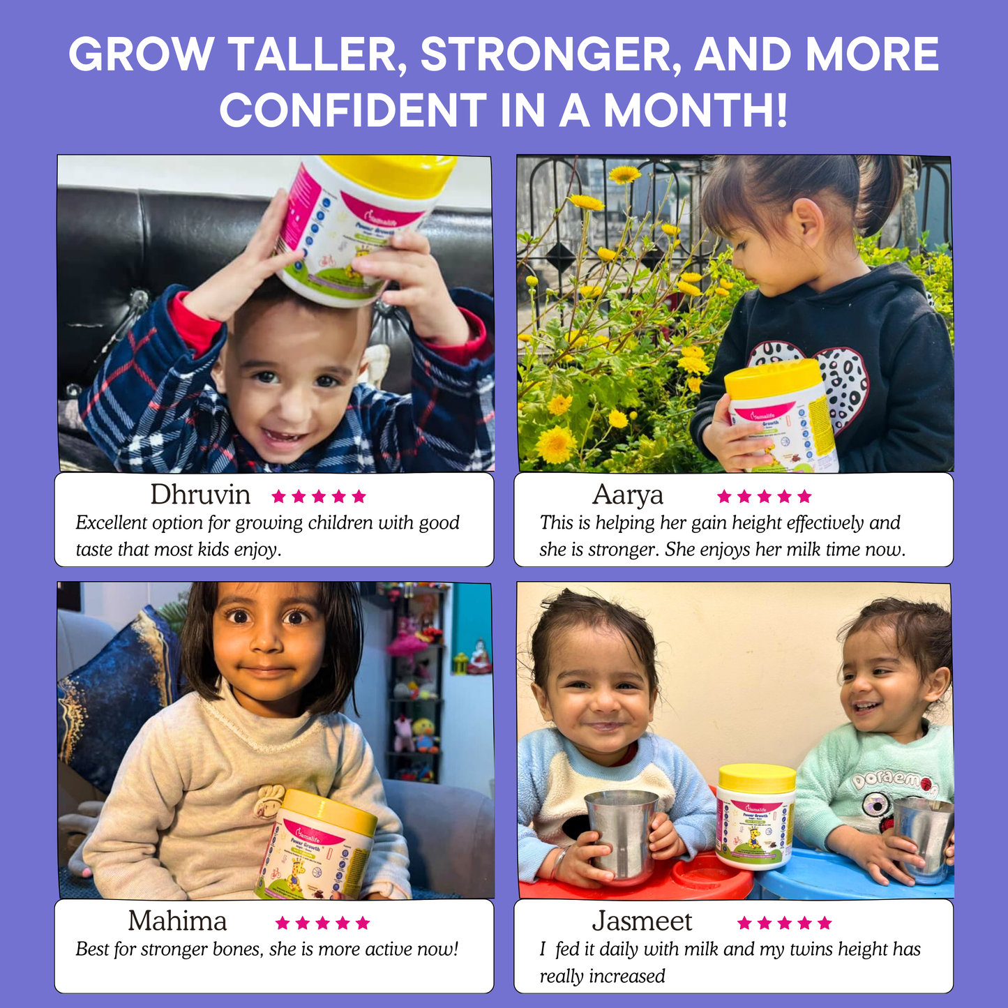 Power Growth (Height + Bones) Kids Protein-Rich Milk Mix (2-6 Years)